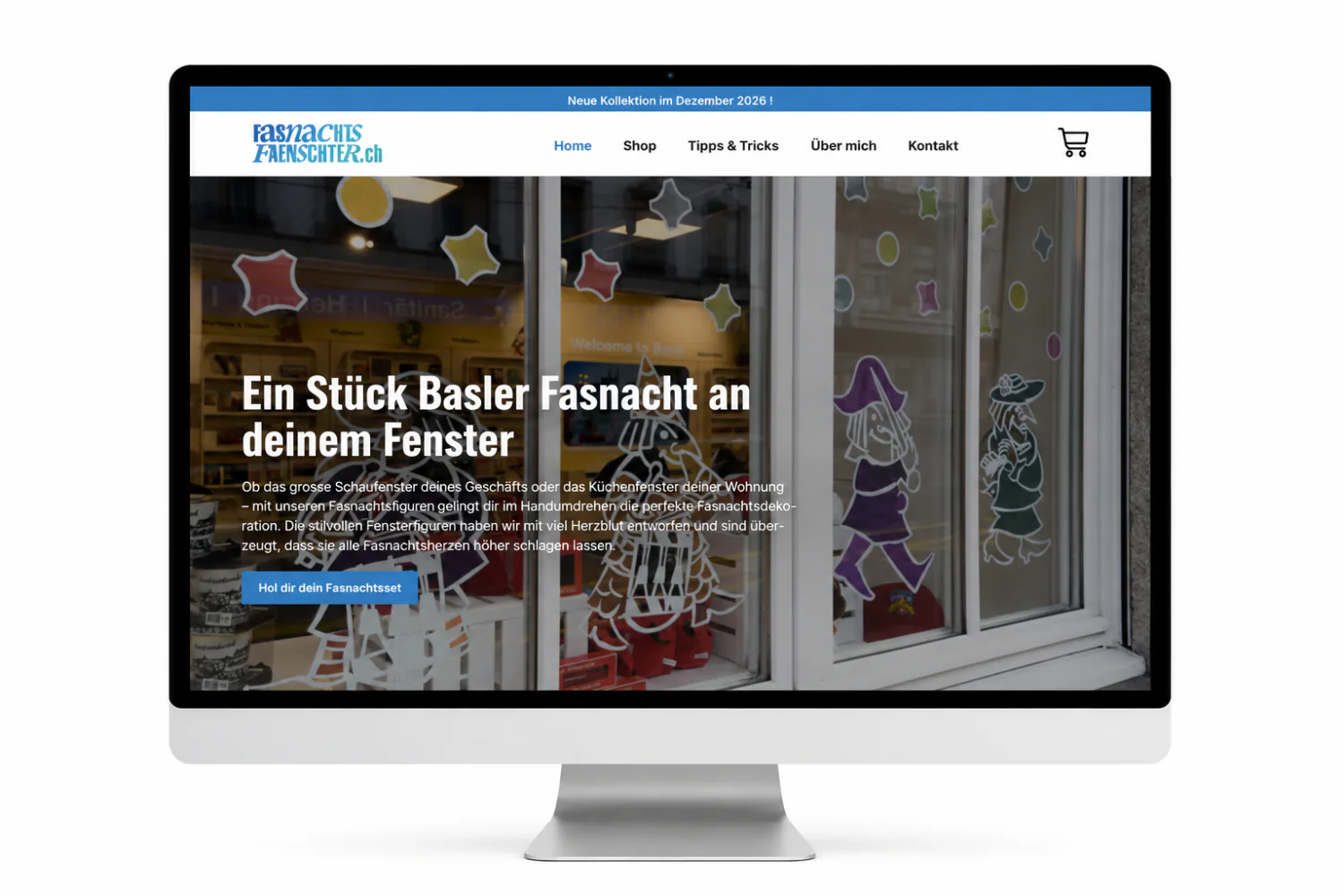 Mockup des Projekts Fasnachtsfänschter