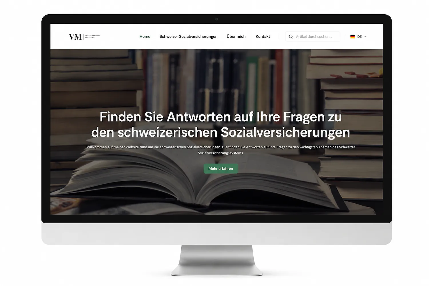 Mockup des Projekts VM-Beratung